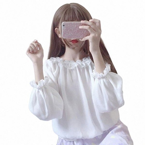 women's blouses & shirts women blouse chiffon shirt long sleeve bishop sleeves loose lace fairy blusas ropa de mujer f9d1#, White
women's blouses & shirts women blouse chiffon shirt long sleeve bishop sleeves loose lace fairy blusas ropa de mujer f9d1#, White