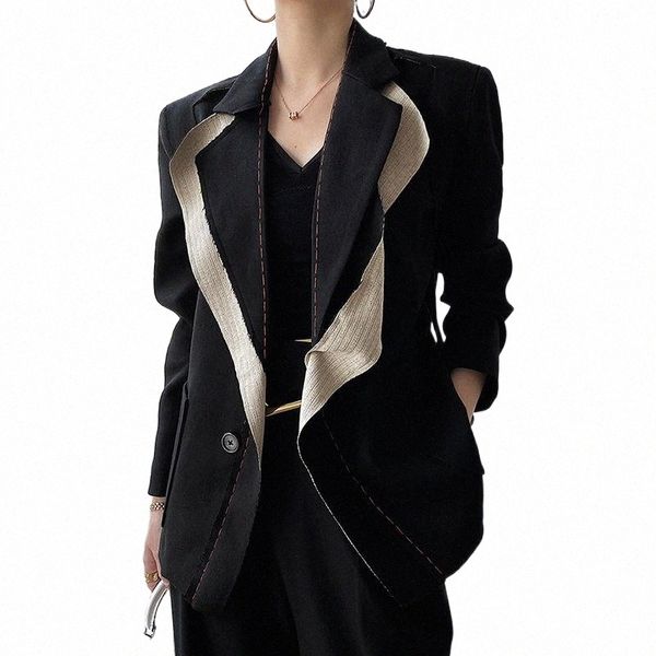 korean blazer for women notched collar long sleeve striped hit color large size black coats female 2021 fashion clothes women's suits &, White;black
korean blazer for women notched collar long sleeve striped hit color large size black coats female 2021 fashion clothes women's suits &, White;black