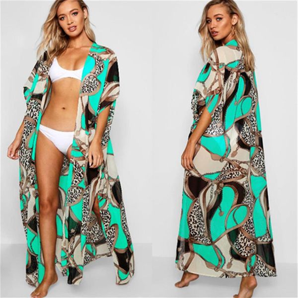 women's blouses & shirts fitshinling bohemian summer bikini beach cover up swimwear holiday big size print long cardigan kimo2356, White
women's blouses & shirts fitshinling bohemian summer bikini beach cover up swimwear holiday big size print long cardigan kimo2356, White