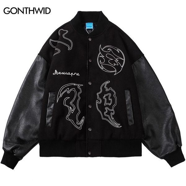men's jackets mens patchwork baseball hip hop varsity retro embrodiery bomber coats streetwear harajuku casual college jacket 220915, Black;brown
men's jackets mens patchwork baseball hip hop varsity retro embrodiery bomber coats streetwear harajuku casual college jacket 220915, Black;brown