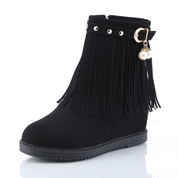 boots autumn winter casual women tassel high heel ladies ankle hidden wedges shoe booties woman botas demujer 220915, Black
boots autumn winter casual women tassel high heel ladies ankle hidden wedges shoe booties woman botas demujer 220915, Black