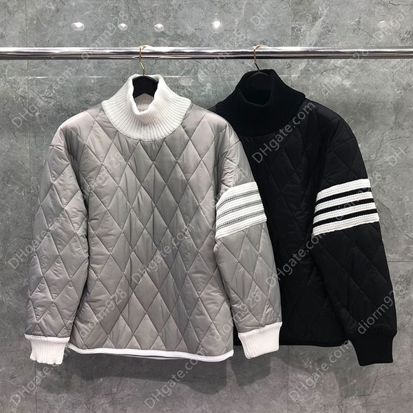 thom men's winter jacket fashion brand coat 4-bar stripe diamond latticeturtleneck cotton-padded pullovers thick tb jackets, Black
thom men's winter jacket fashion brand coat 4-bar stripe diamond latticeturtleneck cotton-padded pullovers thick tb jackets, Black