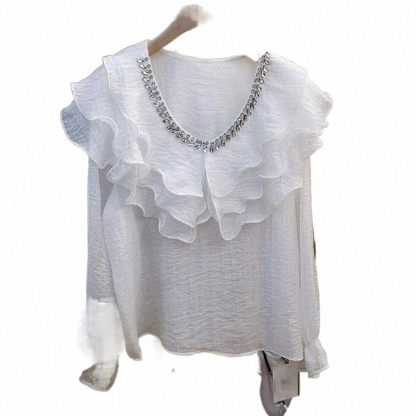 women white ruffles rhinestone t-shirt round neck long flare sleeve fashion casual tide spring summer 2021 16f0725 women's d95b#
women white ruffles rhinestone t-shirt round neck long flare sleeve fashion casual tide spring summer 2021 16f0725 women's d95b#
