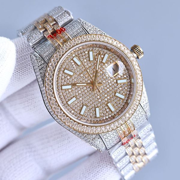 watches for mens diamond watch automatic mechanical 41mm men wristwatch stainless steel business wristwatches montre de luxe, Slivery;brown
watches for mens diamond watch automatic mechanical 41mm men wristwatch stainless steel business wristwatches montre de luxe, Slivery;brown