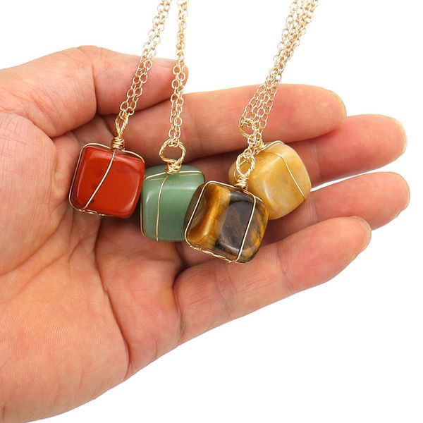 natural crystal stone handmade plated plated wire pendant necklaces original style for women girl party chain jewelry, Silver
natural crystal stone handmade plated plated wire pendant necklaces original style for women girl party chain jewelry, Silver
