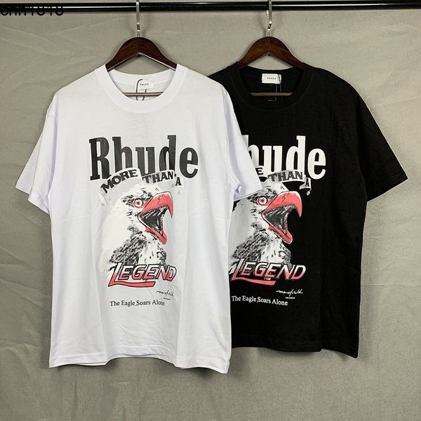 high version 2022 summer new american fashion brand rhude los angeles limited eagle print men's and women's short sleeve t-shirt, White;black
high version 2022 summer new american fashion brand rhude los angeles limited eagle print men's and women's short sleeve t-shirt, White;black