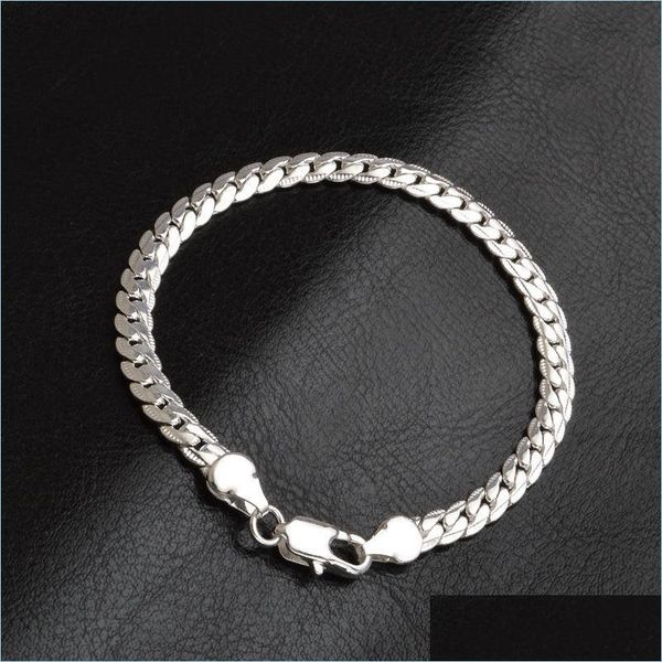 link chain 925 sterling sier 6mm fl sideways bracelet for women men chain 20cm fashion wedding engagement jewelry 1217 t2 drop deliv dhnyq, Black
link chain 925 sterling sier 6mm fl sideways bracelet for women men chain 20cm fashion wedding engagement jewelry 1217 t2 drop deliv dhnyq, Black