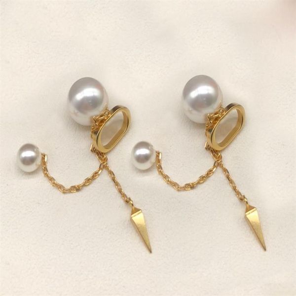 fashion ear cuff pearl earrings for lady women party wedding lovers gift engagement jewelry with box nrj218l, Silver