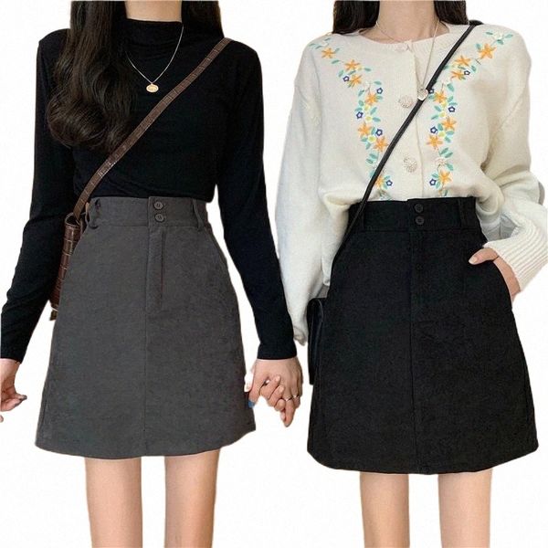 skirts women fashion high waist a-line female miniaesthetic mujer korean style autumn and winter button skirt n2pu#, Black
skirts women fashion high waist a-line female miniaesthetic mujer korean style autumn and winter button skirt n2pu#, Black