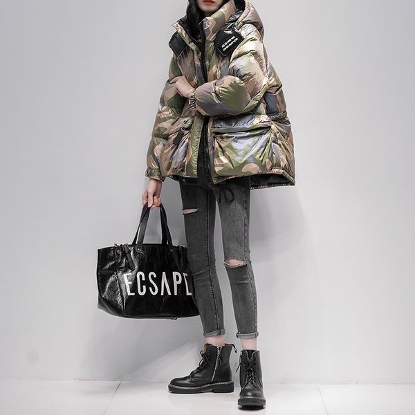 women s down parka winter fashion loose white duck jackets female short warm printed coats ladies long sleeve hooded overcoats d168 220915, Black
women s down parka winter fashion loose white duck jackets female short warm printed coats ladies long sleeve hooded overcoats d168 220915, Black