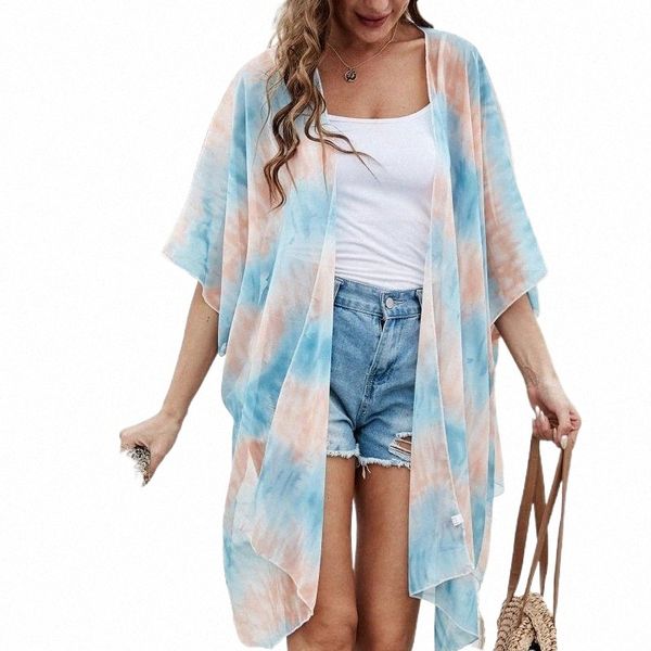 tie dye print swimsuit smock chiffon bikini cover-ups women beachwear cover bathing suit beach kinomo cardigan women's swimwear e7np#, White;black
tie dye print swimsuit smock chiffon bikini cover-ups women beachwear cover bathing suit beach kinomo cardigan women's swimwear e7np#, White;black