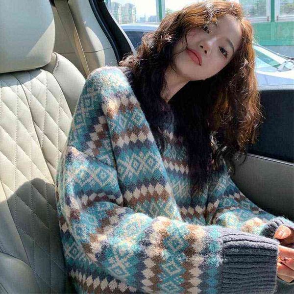 women's sweaters winter knit sweaters for women pullover vintage long loose sweaters warm korea fashion kawaii jersey jumper t220905, White;black
women's sweaters winter knit sweaters for women pullover vintage long loose sweaters warm korea fashion kawaii jersey jumper t220905, White;black