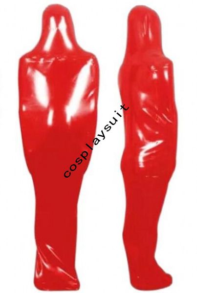 halloween cosplay pvc faux leather catsuit costumes hood mask full bodysuit mummy tights, Black