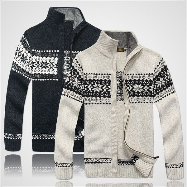 men's wool blends icpans thick warm knitted cardigan men winter sweaters coats jackets man wool cotton flower sweater men 220915, Black
men's wool blends icpans thick warm knitted cardigan men winter sweaters coats jackets man wool cotton flower sweater men 220915, Black