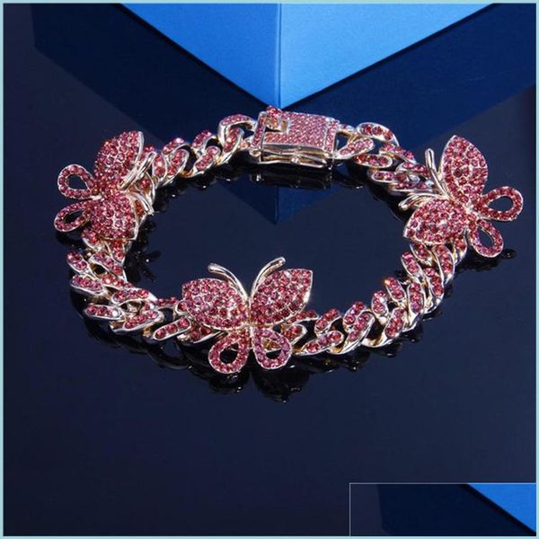 anklets iced out diamond women boday chain jewelry rhinestone cuban link anklets gold sier pink butterfly bracelets drop delivery 2021 dhc8x, Red;blue
anklets iced out diamond women boday chain jewelry rhinestone cuban link anklets gold sier pink butterfly bracelets drop delivery 2021 dhc8x, Red;blue