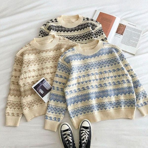 korean loose vintage gentle stripe jacquard sweater women japanese mori pullover girl base autumn winter jumper female women's sweater, White;black
korean loose vintage gentle stripe jacquard sweater women japanese mori pullover girl base autumn winter jumper female women's sweater, White;black