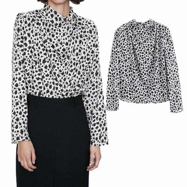 fashion women folds animal print chiffon shirt turtleneck long sleeve casual loose women's blouses & shirts z2sm#, White
fashion women folds animal print chiffon shirt turtleneck long sleeve casual loose women's blouses & shirts z2sm#, White