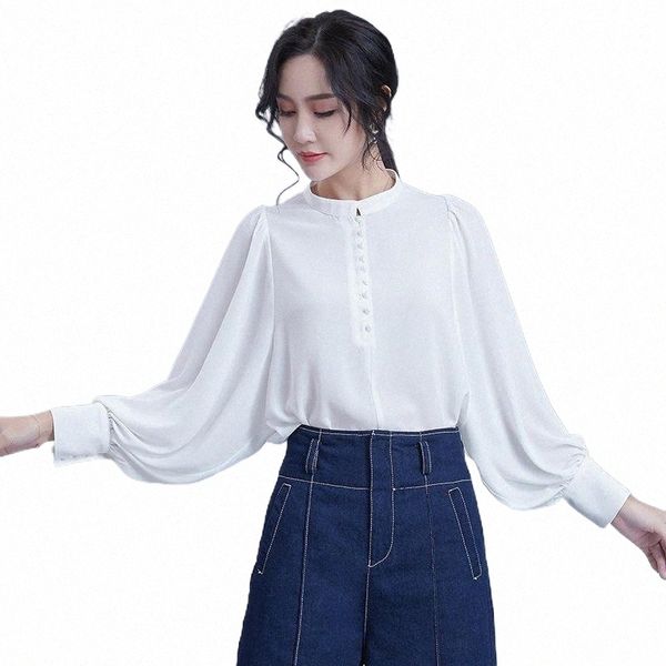chiffon blouses 2021 feminine blouse sleeve long balloon stand collar beads korean office wear women spring 5028 women's & shirts b7p5#, White
chiffon blouses 2021 feminine blouse sleeve long balloon stand collar beads korean office wear women spring 5028 women's & shirts b7p5#, White