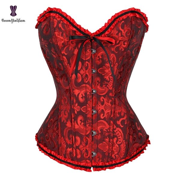 waist tummy shaper lace up corset overbust jacquard floral bustier fish boned gothic gorset plus size for women outfit korset #810 220915
waist tummy shaper lace up corset overbust jacquard floral bustier fish boned gothic gorset plus size for women outfit korset #810 220915