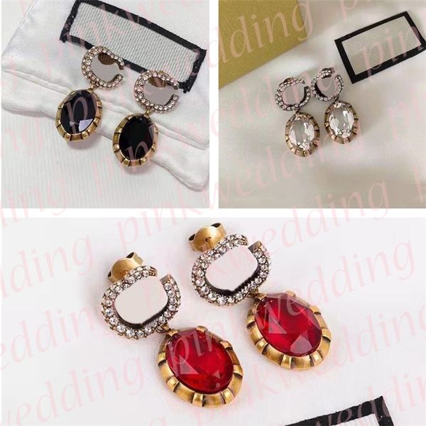 double letter earring charm crystal pendant stud luxury brass gold earrings women wedding earring with box, Golden
double letter earring charm crystal pendant stud luxury brass gold earrings women wedding earring with box, Golden
