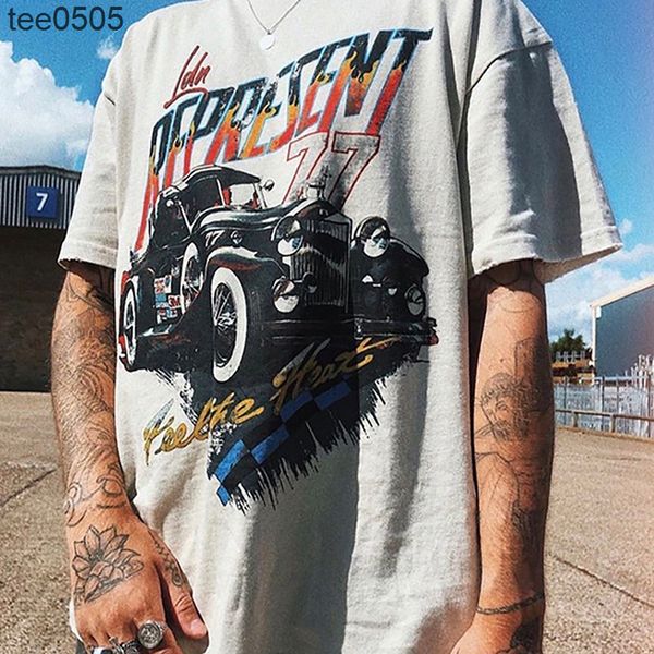 high street vintage car printed t-shirt reworked washed damaged old t-shirt, White;black
high street vintage car printed t-shirt reworked washed damaged old t-shirt, White;black