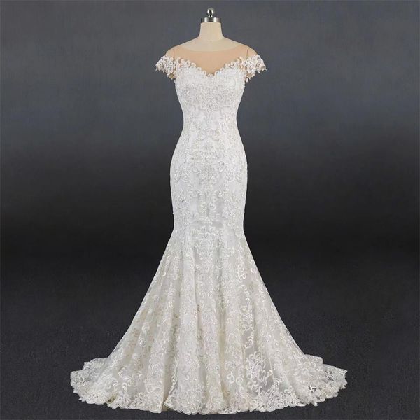 french wedding dress temperament lace hand beading slim fishtail european strap can be customized my71308, White
french wedding dress temperament lace hand beading slim fishtail european strap can be customized my71308, White