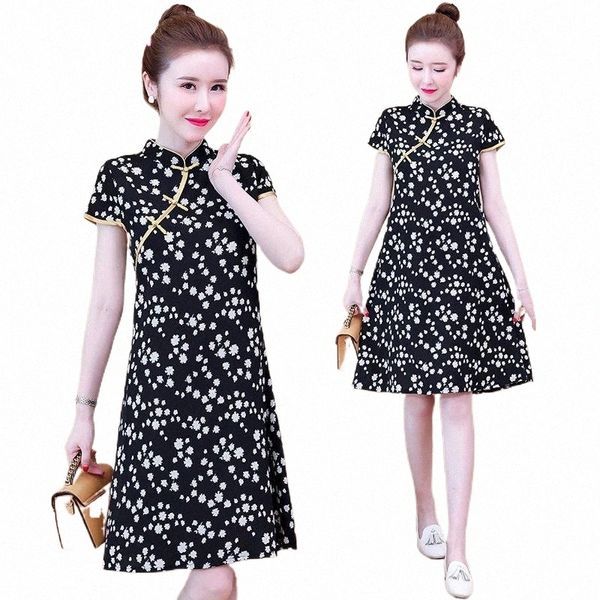 plus size -4xl 2021 black daisy summer short sleeve qipao for women chinese modern cheongsam dress party traditional clothes g3fb#, Red
plus size -4xl 2021 black daisy summer short sleeve qipao for women chinese modern cheongsam dress party traditional clothes g3fb#, Red