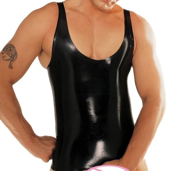 fashion catsuit costumes pvc faux leather one-piece male lingerie men tanks black vests t shirt vest undershirt round collar exotic
fashion catsuit costumes pvc faux leather one-piece male lingerie men tanks black vests t shirt vest undershirt round collar exotic
