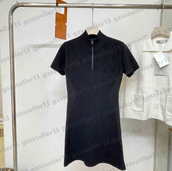 dress for womens classic zipper half cardigan designer dress fashion brand dark pattern turtleneck short sleeve dresses luxury women clothin, Black;gray
dress for womens classic zipper half cardigan designer dress fashion brand dark pattern turtleneck short sleeve dresses luxury women clothin, Black;gray