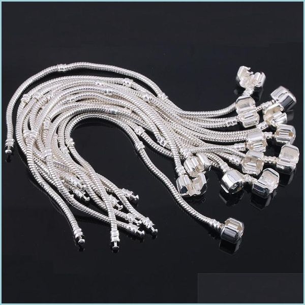 link chain real 925 solid sier snake chain fine bracelet fit european charm for women diy jewelry making drop delivery 2021 bracelets dhakd, Black
link chain real 925 solid sier snake chain fine bracelet fit european charm for women diy jewelry making drop delivery 2021 bracelets dhakd, Black
