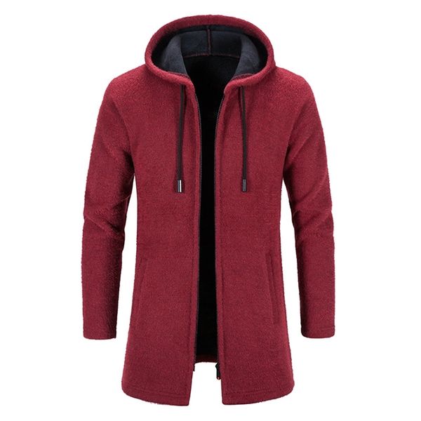 men's wool blends men's sweater casual warm winter coat hoodie zipper cardigan sweater autumn winter fleece fashion jacket long re, Black
men's wool blends men's sweater casual warm winter coat hoodie zipper cardigan sweater autumn winter fleece fashion jacket long re, Black