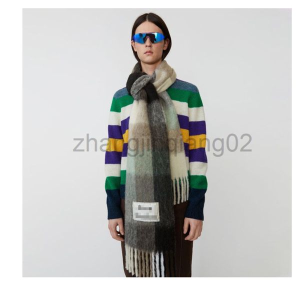 designer cashmere head acne studio scarf woman mens fashion brands rainbow tassel autumn winter thick warm student bib thickened shawl scarf, Blue;gray
designer cashmere head acne studio scarf woman mens fashion brands rainbow tassel autumn winter thick warm student bib thickened shawl scarf, Blue;gray