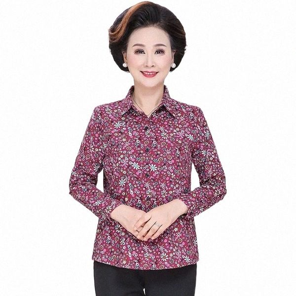women's blouses & shirts printed floral shirt casual plus size women blouse 2021 spring autumn middle age mother cotton long sleeve c8, White
women's blouses & shirts printed floral shirt casual plus size women blouse 2021 spring autumn middle age mother cotton long sleeve c8, White