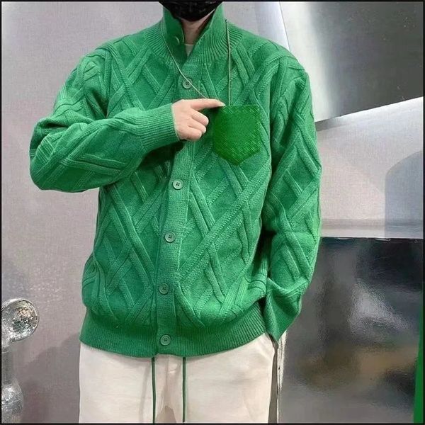 designer sweater b 22 v stand collar diamond jacquard knit cardigan coat mens wool jacket green men sweaters, White;black
designer sweater b 22 v stand collar diamond jacquard knit cardigan coat mens wool jacket green men sweaters, White;black