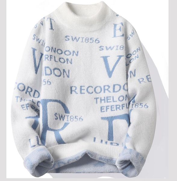 men sweaters o-neck designer new round neck pullover sweater letters fashion all-match trend warm sweater, White;black
men sweaters o-neck designer new round neck pullover sweater letters fashion all-match trend warm sweater, White;black