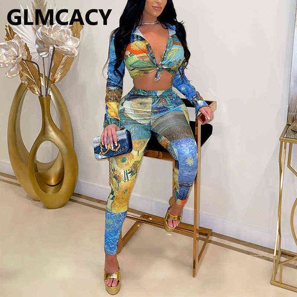 women's two piece pants women two piece oil painting printed shirt set long sleeve button up shirt blouse slim pants set t220902, White
women's two piece pants women two piece oil painting printed shirt set long sleeve button up shirt blouse slim pants set t220902, White
