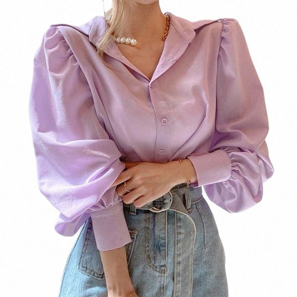 gagaok office lady women shirts 2021 spring autumn solid puff sleeve lapel simple blouse loose korean chic casual wild blouses women's, White
gagaok office lady women shirts 2021 spring autumn solid puff sleeve lapel simple blouse loose korean chic casual wild blouses women's, White