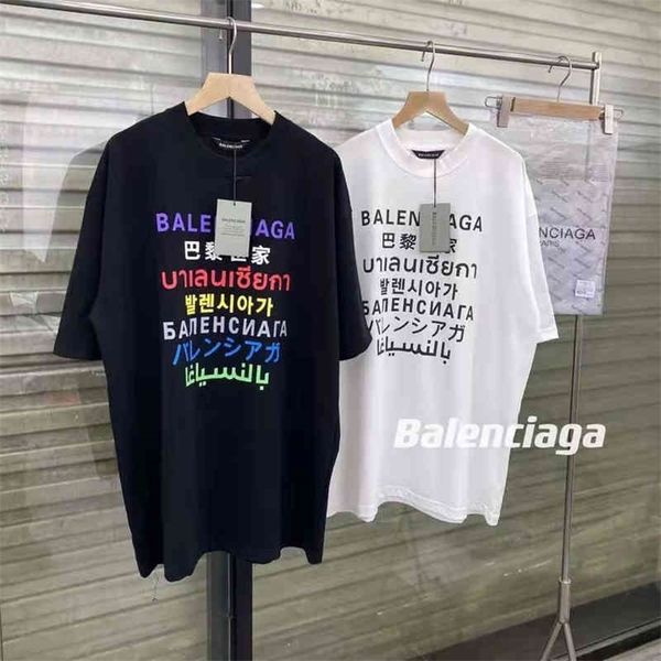fashion balencigass designer t shirts sleeve summer short 2022 spring seven language style simple cotton shirts loversuy82, White;black
fashion balencigass designer t shirts sleeve summer short 2022 spring seven language style simple cotton shirts loversuy82, White;black