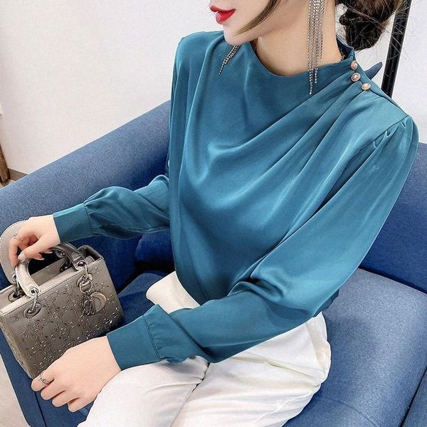 korean fashion clothing turtleneck shirt women long sleeve casual office chiffon blouse female white satin women's blouses & shirts a1
korean fashion clothing turtleneck shirt women long sleeve casual office chiffon blouse female white satin women's blouses & shirts a1