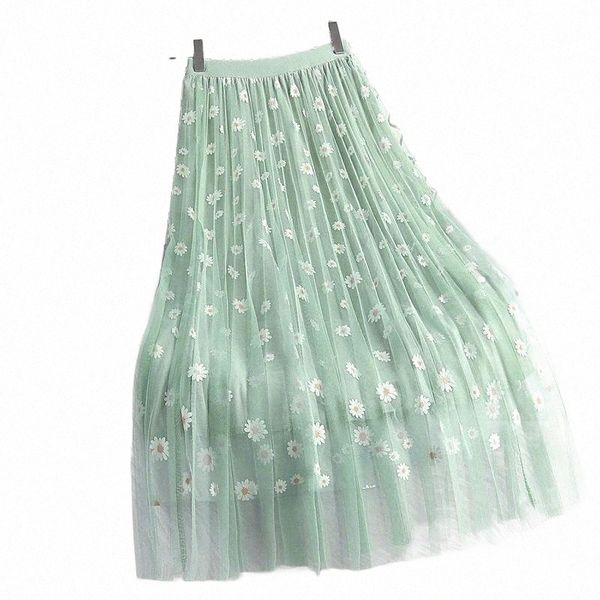 green pink beige floral mesh skirts for women female sweet cute student tulle tutu pleated beach bohemia long 2021 z1xs#, Black
green pink beige floral mesh skirts for women female sweet cute student tulle tutu pleated beach bohemia long 2021 z1xs#, Black