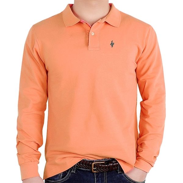 men's polos early spring products pure cotton slim long sleeve polo shirt lapel collar casual embroidered pattern 220915, White;black
men's polos early spring products pure cotton slim long sleeve polo shirt lapel collar casual embroidered pattern 220915, White;black