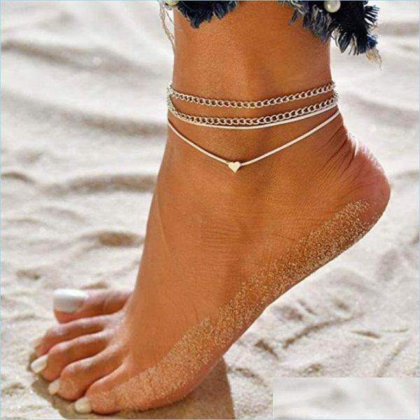 anklets sier heart ankle bracelet mti layer womens anklet adjustable chain beach 471 z2 drop delivery 2021 jewelry dhseller2010 dhkfe, Red;blue
anklets sier heart ankle bracelet mti layer womens anklet adjustable chain beach 471 z2 drop delivery 2021 jewelry dhseller2010 dhkfe, Red;blue
