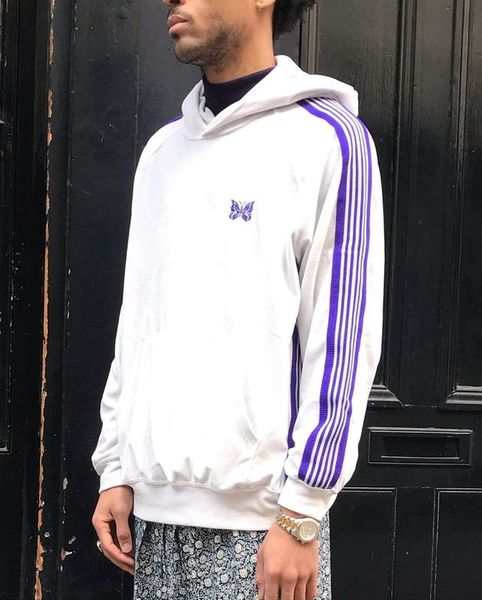mens hoodies sweatshirts needles classic sports white velvet hoodie men women 1 1 butterfly embroidery ribbon hooded blue stripe sweatshirts, Black
mens hoodies sweatshirts needles classic sports white velvet hoodie men women 1 1 butterfly embroidery ribbon hooded blue stripe sweatshirts, Black