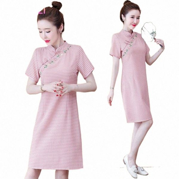 plus size -4xl summer 2021 short sleeve red check art qipao for women chinese modern cheongsam dress party traditional clothes p2xa#
plus size -4xl summer 2021 short sleeve red check art qipao for women chinese modern cheongsam dress party traditional clothes p2xa#