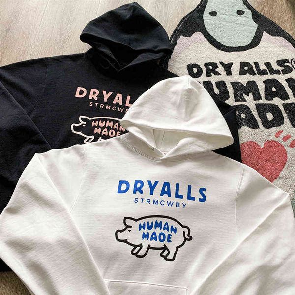 men's hoodies sweatshirts pig dryalls human made fashion hoodie men 1 1 heavy fabric classic cartoon human made women sweatshirts g2209, Black 
men's hoodies sweatshirts pig dryalls human made fashion hoodie men 1 1 heavy fabric classic cartoon human made women sweatshirts g2209, Black