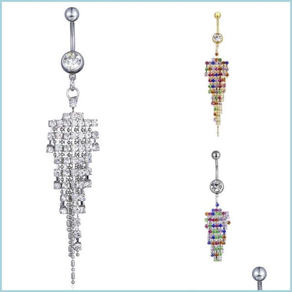 navel bell button rings long tassel stainless steel navel ring for women girls plated sier gold mticolor rhinestone abdominal punctu dh8u0, Silver
navel bell button rings long tassel stainless steel navel ring for women girls plated sier gold mticolor rhinestone abdominal punctu dh8u0, Silver