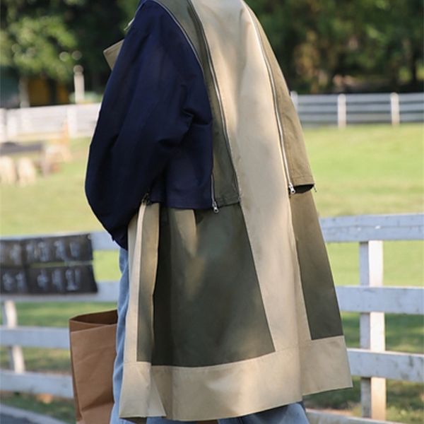 men's wool blends iefb patchwork coat design color contrast korean fashion loose casual versatile length windbreaker patchwork male 22, Black
men's wool blends iefb patchwork coat design color contrast korean fashion loose casual versatile length windbreaker patchwork male 22, Black