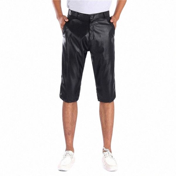 men's shorts summer mens casual trend stretch leather loose man punk hip hop streetwear five-point pants male thin black six 94iq#, White;black
men's shorts summer mens casual trend stretch leather loose man punk hip hop streetwear five-point pants male thin black six 94iq#, White;black