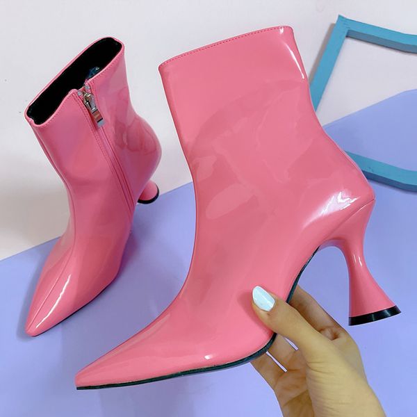 boots winter women ankle patent leather pointed toe zip short boot green white heels party shoes size 42 220915, Black
boots winter women ankle patent leather pointed toe zip short boot green white heels party shoes size 42 220915, Black