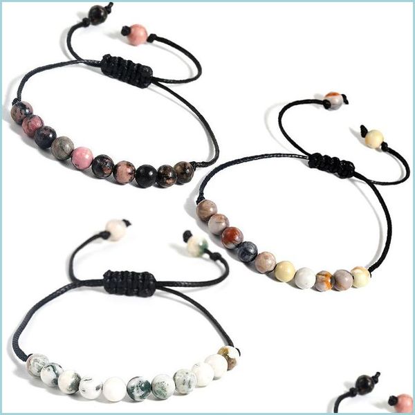 link chain fashion 6mm natural stone bracelets handmade weave braided wax rope for women men abjustable summer beach jewelry gift 35 dhvic, Black
link chain fashion 6mm natural stone bracelets handmade weave braided wax rope for women men abjustable summer beach jewelry gift 35 dhvic, Black
